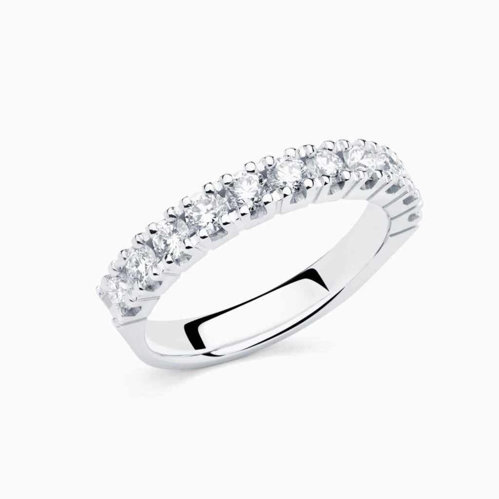 Anillo medio rivière Celine G en oro 18K con 11 diamantes