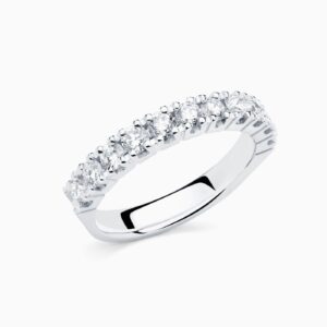 Anillo medio rivière Celine G en oro 18K con 11 diamantes