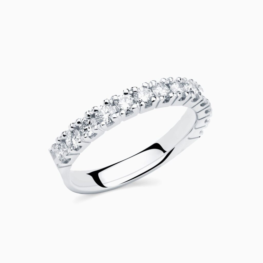 Anillo medio rivière Celine M en oro 18K con 13 diamantes