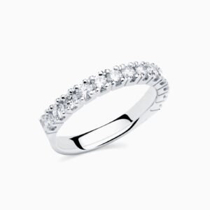 Anillo medio rivière Celine M en oro 18K con 13 diamantes