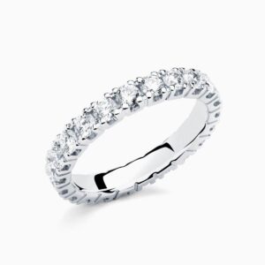 Anillo rivière Celine M en oro 18K con 22 diamantes y diamante interior