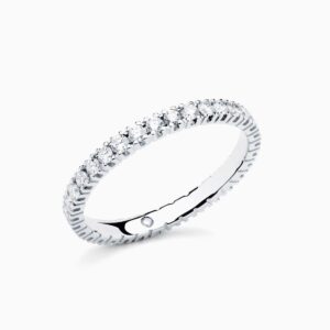 Anillo rivière Uma P en oro 18K con 34 diamantes y diamante interior