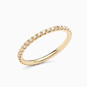 Anillo rivière Uma Thin P en oro 18K con diamantes