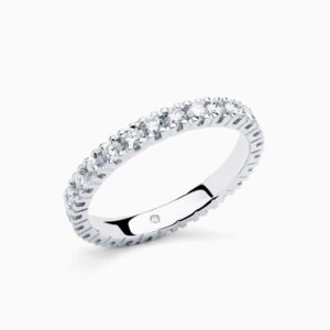 Anillo rivière Celine P en oro 18K con 27 diamantes y diamante interior