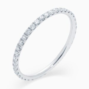 Anillo rivière Celine Thin P en oro 18K con diamantes y diamante interior