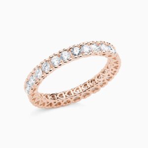 Anillo rivière Eternity P en oro 18K con 26 diamantes y diamante interior