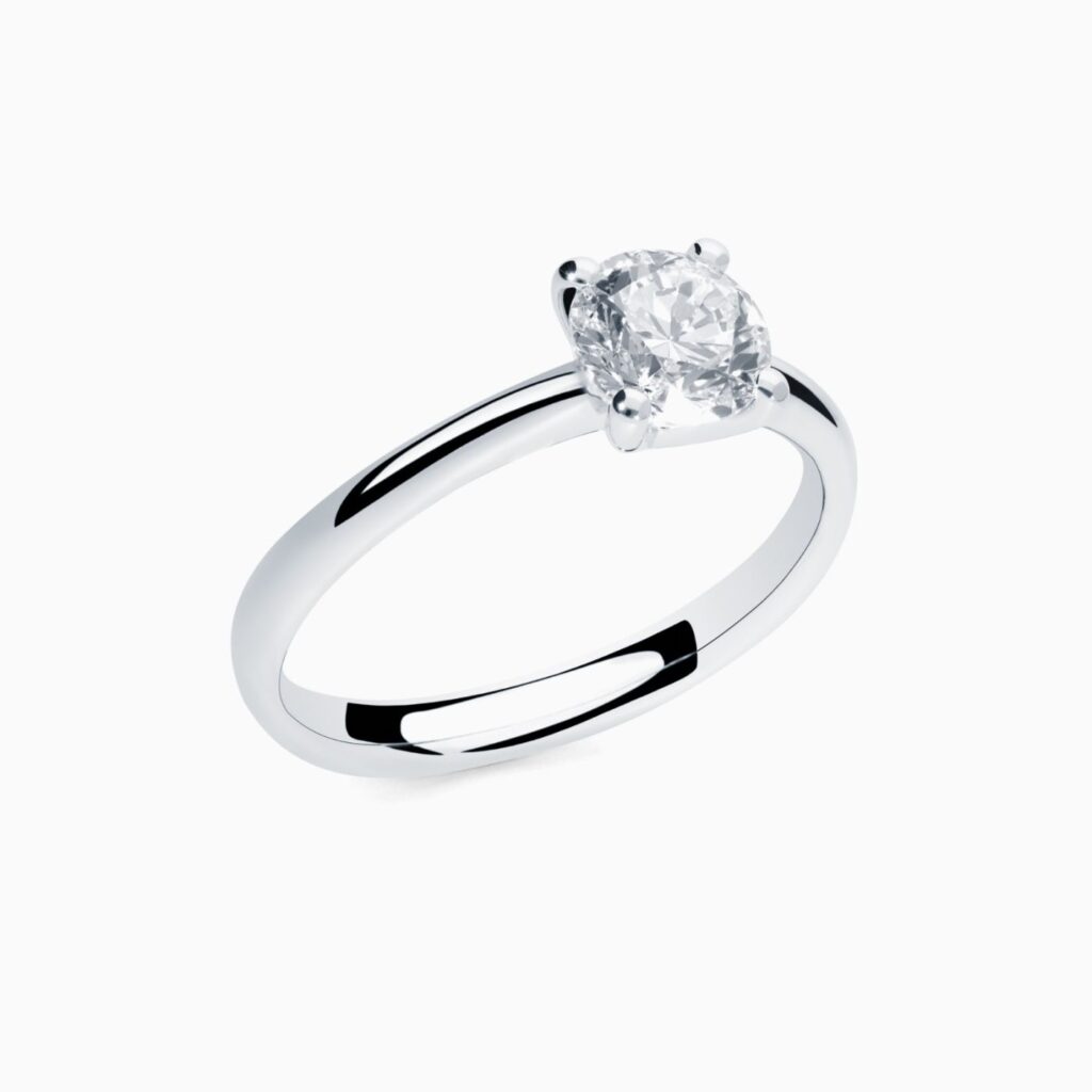 Anillo solitario Fit G en oro 18K con diamante central de 0,70 quilates